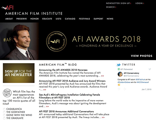 AFI电影学院研究生录取条件