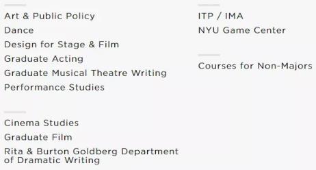 纽约大学Tisch学院电影专业
