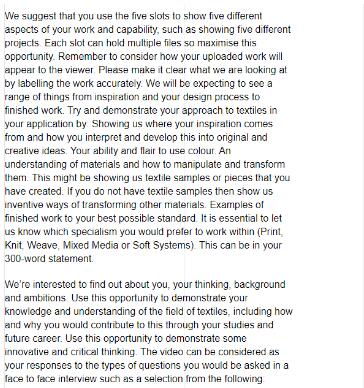 RCA作品集要求官网截图
