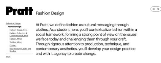 Pratt Fashion Design