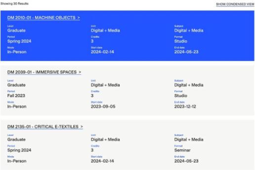 RISD的DM Master的全部课程